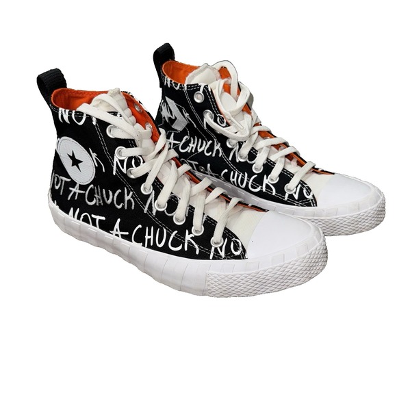Converse Not A Chuck Sneakers Canvas 70 High UNT1TL3D Black Men's US Size 8 - Picture 1 of 7